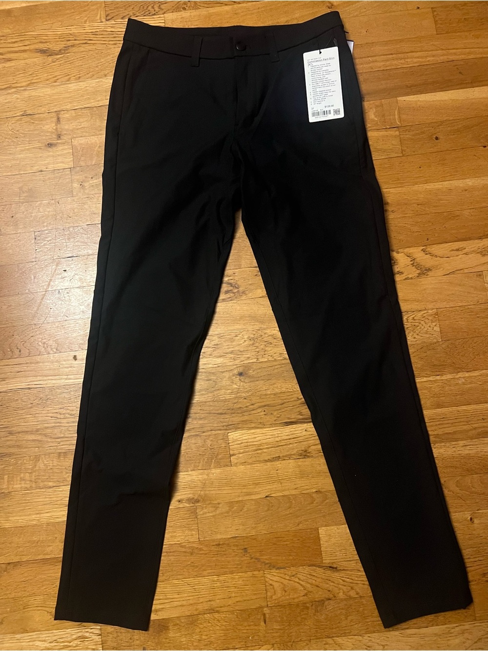 lululemon commission Men's Black Dress Pants - Slim Fit - 31x34 - new with tags